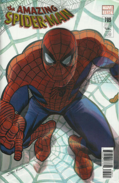 Cover for Amazing Spider-Man (Marvel, 2015 series) #789 [Variant Edition - ‘Lenticular Homage’ - Alex Ross / John Romita Sr. Cover]