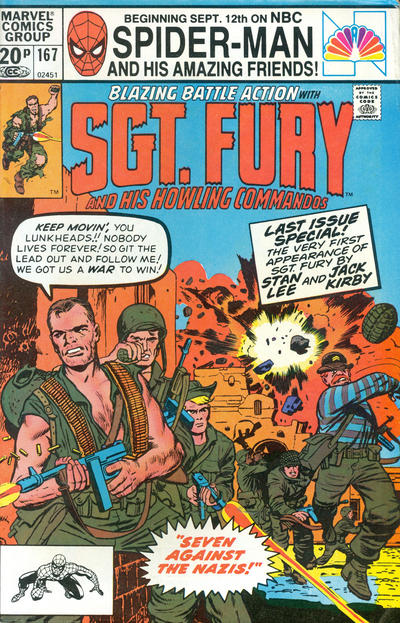 Cover for Sgt. Fury and His Howling Commandos (Marvel, 1974 series) #167 [British]