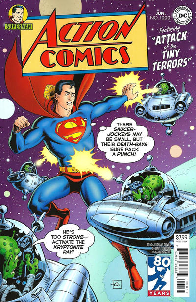 Cover for Action Comics (DC, 2011 series) #1000 [1950s Variant Cover by Dave Gibbons]