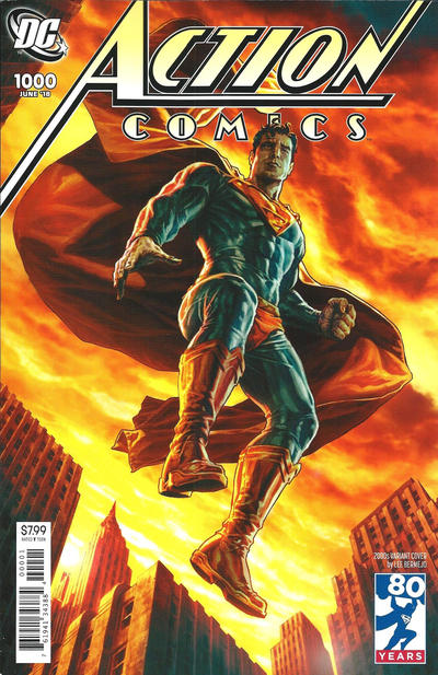 Cover for Action Comics (DC, 2011 series) #1000 [2000s Variant Cover by Lee Bermejo]
