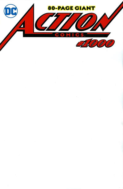 Cover for Action Comics (DC, 2011 series) #1000 [Blank Cover]