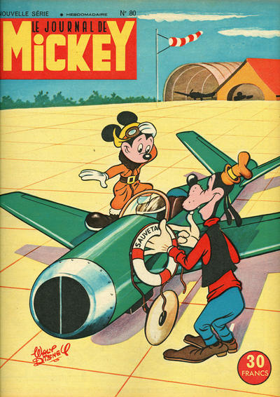 Cover for Le Journal de Mickey (Hachette, 1952 series) #80