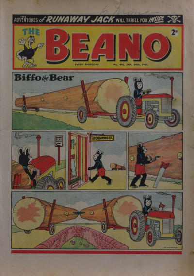 Cover for The Beano (D.C. Thomson, 1950 series) #496