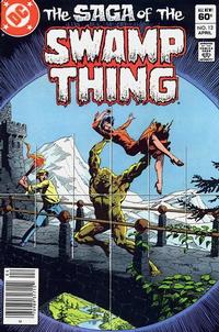 Cover for The Saga of Swamp Thing (DC, 1982 series) #12 [Newsstand]