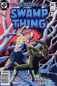 Cover for The Saga of Swamp Thing (DC, 1982 series) #15 [Newsstand]