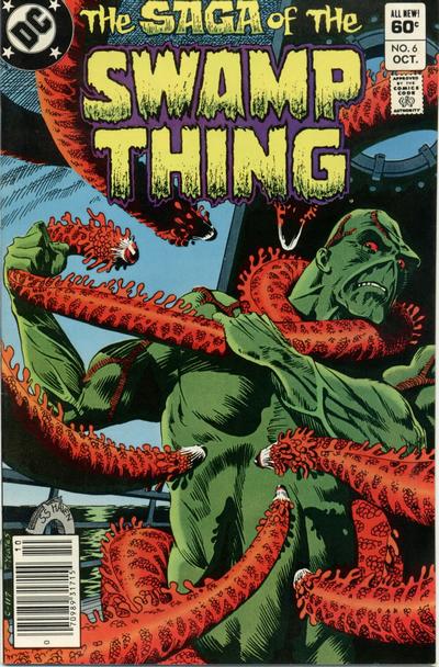 Cover for The Saga of Swamp Thing (DC, 1982 series) #6 [Newsstand]