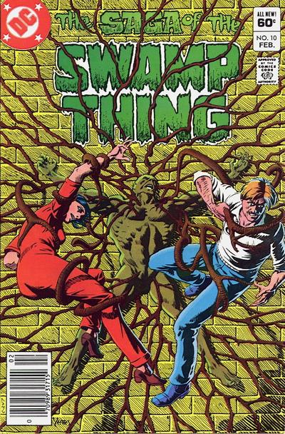 Cover for The Saga of Swamp Thing (DC, 1982 series) #10 [Newsstand]