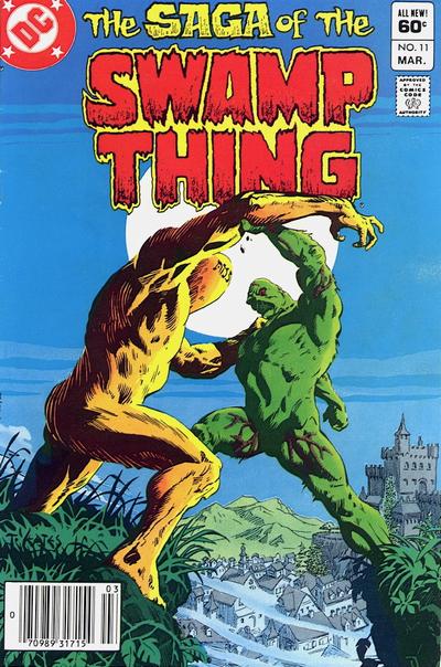 Cover for The Saga of Swamp Thing (DC, 1982 series) #11 [Newsstand]