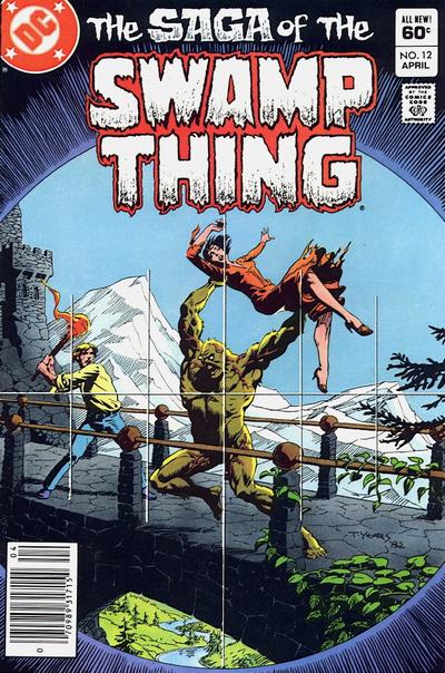 Cover for The Saga of Swamp Thing (DC, 1982 series) #12 [Newsstand]