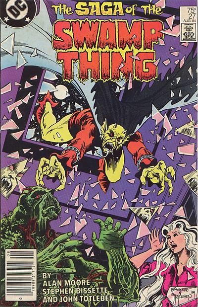 Cover for The Saga of Swamp Thing (DC, 1982 series) #27 [Newsstand]