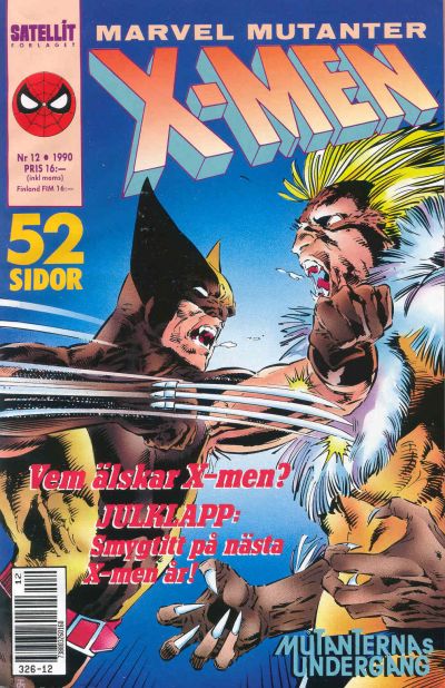 Cover for X-Men (SatellitFörlaget, 1990 series) #12/1990