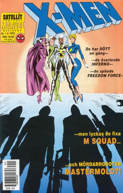 Cover for X-Men (SatellitFörlaget, 1990 series) #1/1992