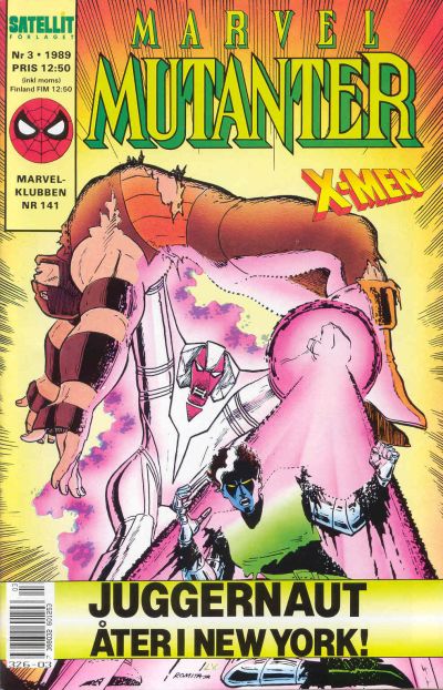 Cover for Marvel mutanter (SatellitFörlaget, 1989 series) #3/1989