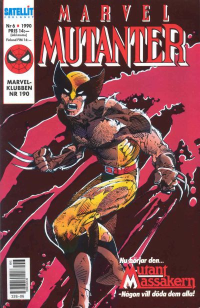 Cover for Marvel mutanter (SatellitFörlaget, 1989 series) #6/1990