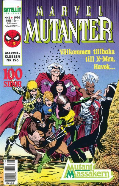 Cover for Marvel mutanter (SatellitFörlaget, 1989 series) #8/1990