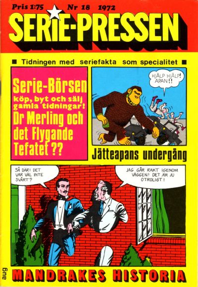 Cover for Seriepressen (Serie-pressen) (Saxon & Lindström, 1971 series) #18/1972