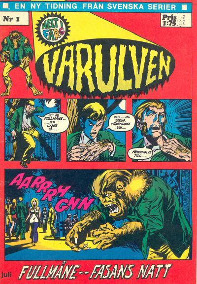Cover for Varulven (Svenska serier, 1972 series) #1/[1972]