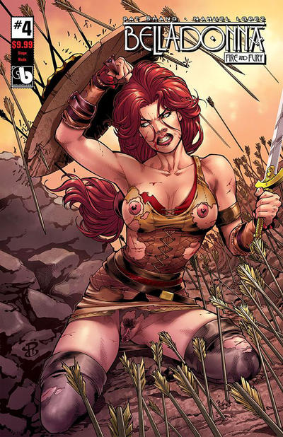 Cover for Belladonna: Fire and Fury (Avatar Press, 2017 series) #4 [Siege Nude Cover]