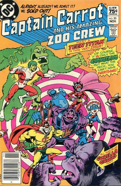 Cover for Captain Carrot and His Amazing Zoo Crew! (DC, 1982 series) #20 [Canadian]