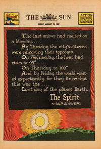 Cover for The Spirit (Register and Tribune Syndicate, 1940 series) #1/13/1952