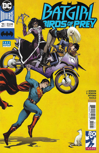 Cover for Batgirl & the Birds of Prey (DC, 2016 series) #21 [Kamome Shirahama Superman 80 Years Cover]