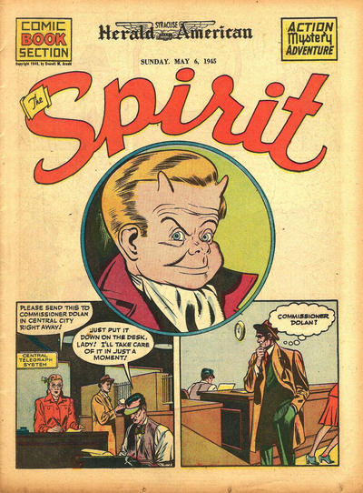 Cover for The Spirit (Register and Tribune Syndicate, 1940 series) #5/6/1945 [Syracuse [NY] Herald American edition]