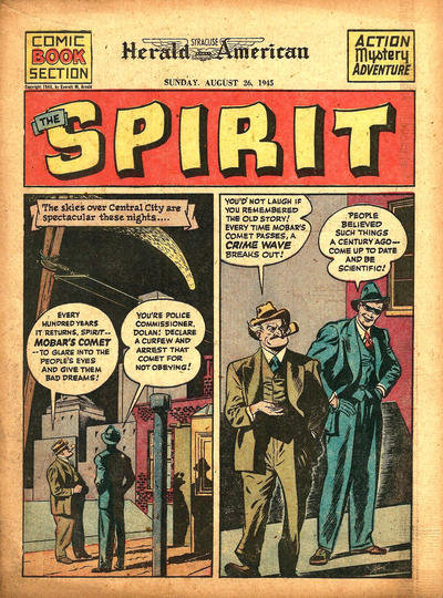 Cover for The Spirit (Register and Tribune Syndicate, 1940 series) #8/26/1945 [Syracuse [NY] Herald American edition]