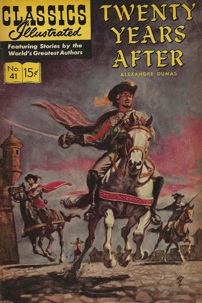 Cover for Classics Illustrated (Gilberton, 1947 series) #41 - Twenty Years After [HRN 167 - Painted Cover]