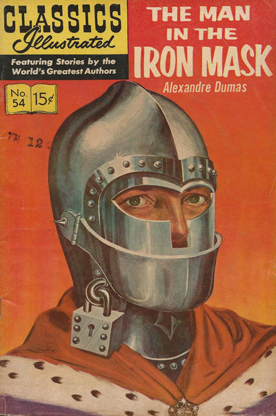 Cover for Classics Illustrated (Gilberton, 1947 series) #54 - The Man in the Iron Mask [HRN 167 - April 1966]