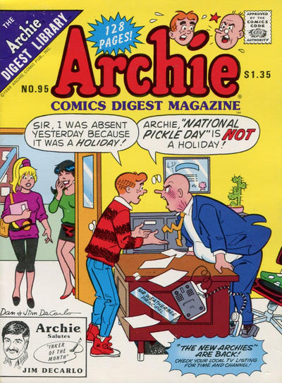 Cover for Archie Comics Digest (Archie, 1973 series) #95 [Direct]