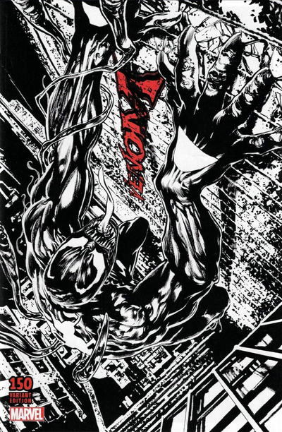 Cover for Venom (Marvel, 2017 series) #150 [Variant Edition - ComicXposure Exclusive - Mike Perkins Black and White Cover]