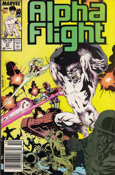 Cover for Alpha Flight (Marvel, 1983 series) #51 [Newsstand]