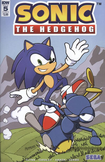 Cover for Sonic the Hedgehog (IDW, 2018 series) #5 [Peppers Sub Variant]