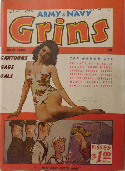 Cover for Army & Navy Grins (Harvey, 1944 series) #6