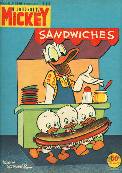 Cover for Le Journal de Mickey (Hachette, 1952 series) #316