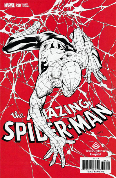 Cover for Amazing Spider-Man (Marvel, 2015 series) #798 [Variant Edition - Texas Children's Hospital Charity Exclusive - Greg Land Red Cover]