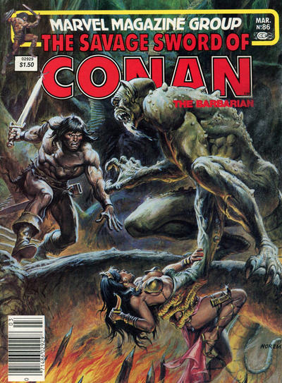 Cover for The Savage Sword of Conan (Marvel, 1974 series) #86 [Newsstand]