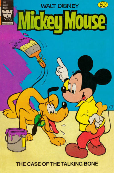 Cover for Mickey Mouse (Western, 1962 series) #216 [White Logo]