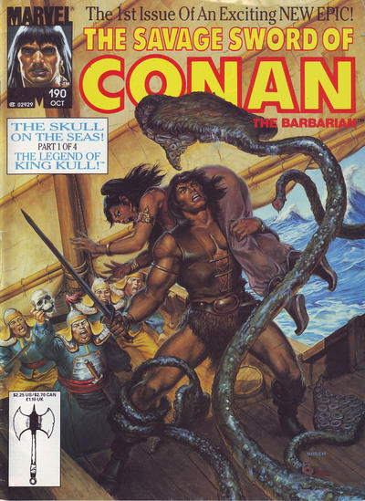 Cover for The Savage Sword of Conan (Marvel, 1974 series) #190 [Direct]