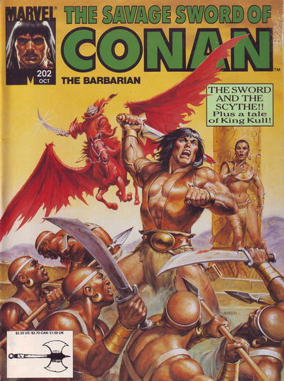 Cover for The Savage Sword of Conan (Marvel, 1974 series) #202 [Direct]