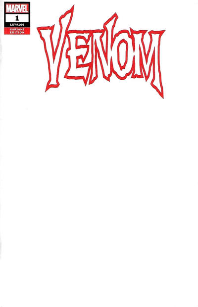 Cover for Venom (Marvel, 2018 series) #1 (166) [Variant Edition - Blank Cover]