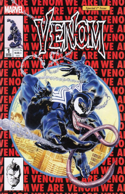 Cover for Venom (Marvel, 2018 series) #1 (166) [Variant Edition - KRS Comics Exclusive - Mike Mayhew Black and Red Cover]