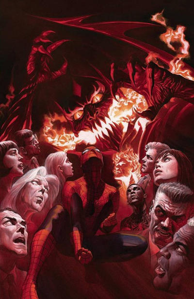 Cover for Amazing Spider-Man (Marvel, 2015 series) #800 [Variant Edition - Alex Ross Virgin Cover]