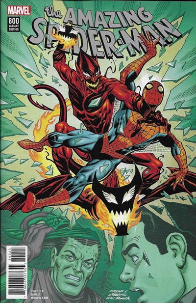 Cover for Amazing Spider-Man (Marvel, 2015 series) #800 [Variant Edition - Ron Frenz Cover]