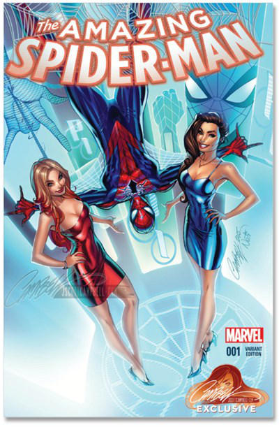 Cover for Amazing Spider-Man (Marvel, 2015 series) #1 [Variant Edition - J. Scott Campbell Store Exclusive Cover]