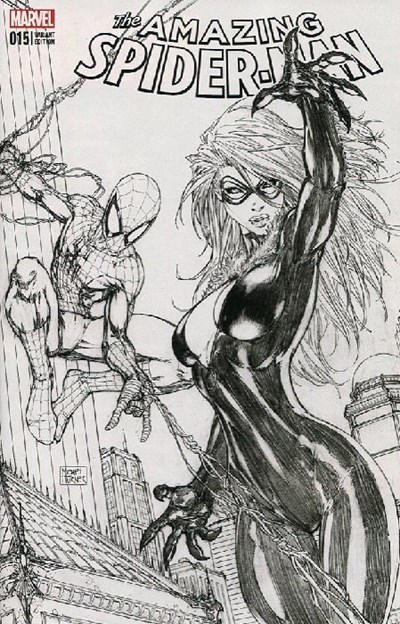 Cover for Amazing Spider-Man (Marvel, 2015 series) #15 [Variant Edition - Aspen Comics Exclusive - Michael Turner Sketch Cover]