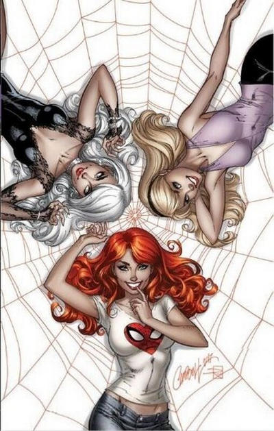 Cover for Amazing Spider-Man (Marvel, 2015 series) #25 [Variant Edition - J. Scott Campbell Store Exclusive - Cover C]