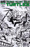 Cover for Teenage Mutant Ninja Turtles (IDW, 2011 series) #1 [Third Printing Variant - Kevin Eastman Black and White with Green Logo]