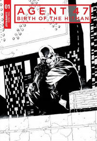 Cover for Agent 47: Birth of the Hitman (Dynamite Entertainment, 2017 series) #1 [Cover E Black and White Philip Tan]