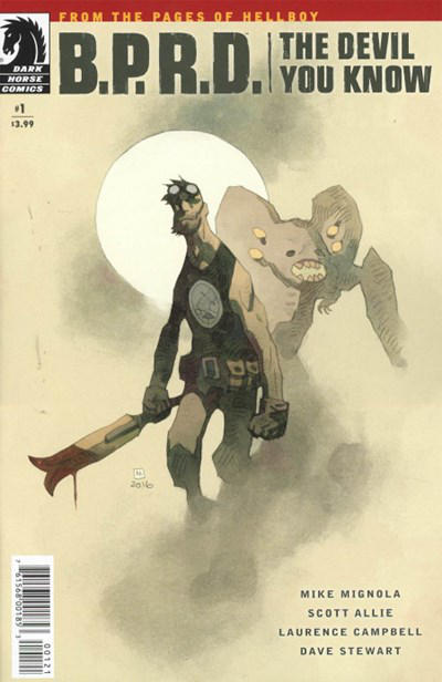 Cover for B.P.R.D.: The Devil You Know (Dark Horse, 2017 series) #1 [Mike Mignola Cover]
